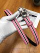 AAA Ferragamo Adjustable Belt For Women - Pink And Black Leather SS Gancini Buckle (3)_th.jpg